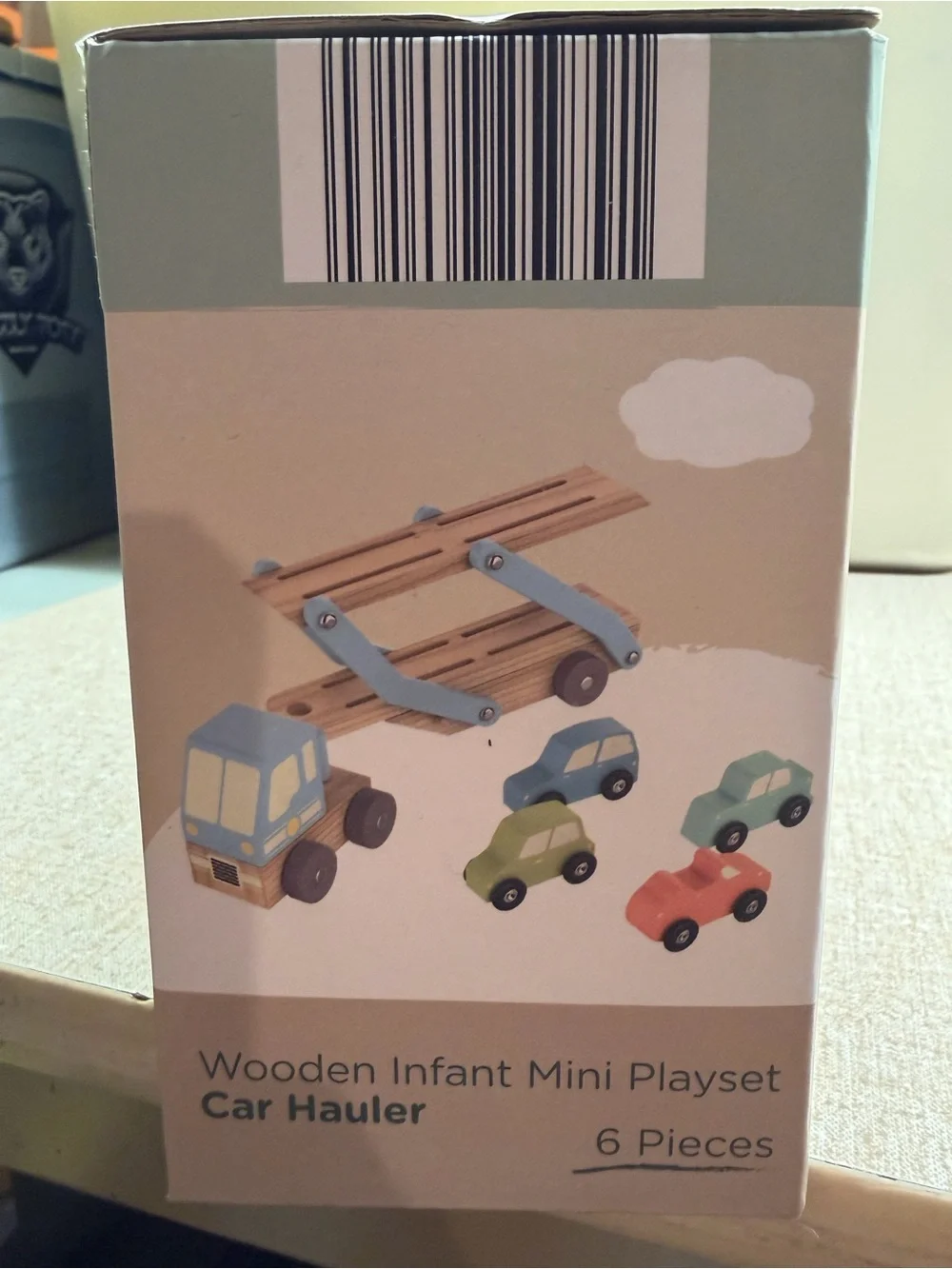 Bee Happy Wooden Car Hauler Toy Set 6 Pieces FCS Certified